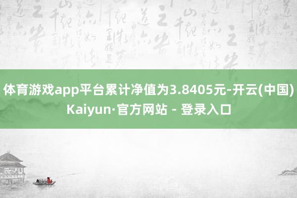 体育游戏app平台累计净值为3.8405元-开云(中国)Kaiyun·官方网站 - 登录入口