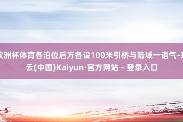 欧洲杯体育各泊位后方各设100米引桥与陆域一语气-开云(中国)Kaiyun·官方网站 - 登录入口