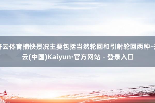 开云体育捕快景况主要包括当然轮回和引射轮回两种-开云(中国)Kaiyun·官方网站 - 登录入口